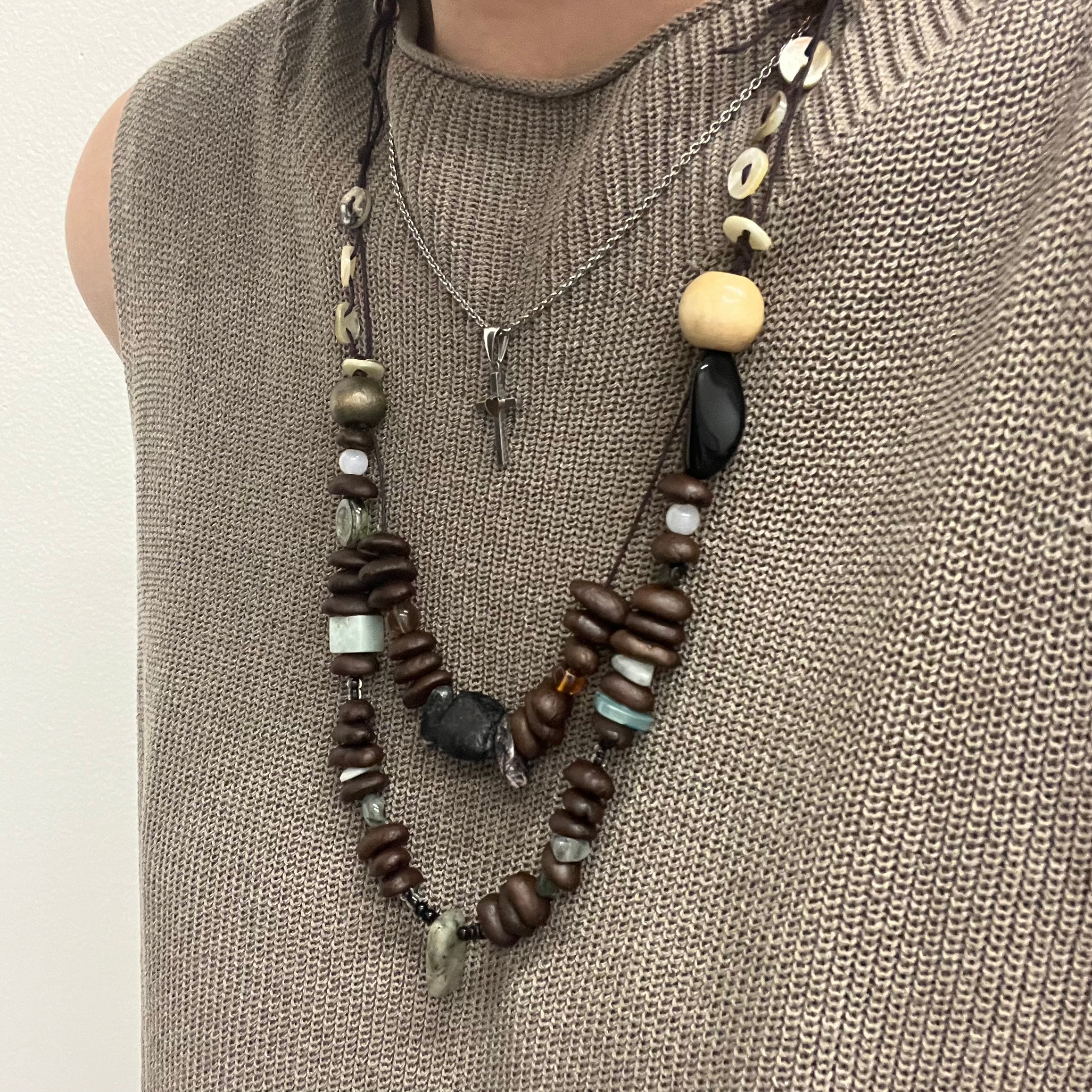 "Handmade Coffee Bean Necklace - Durable Jewelry with Coffee Beans and Beads for Daily Wear " Nature Adventure